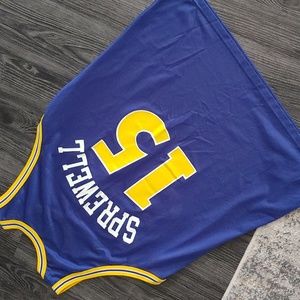 LATRELL SPREWELL Vintage Golden State Warriors Champion basketball jersey 15 48